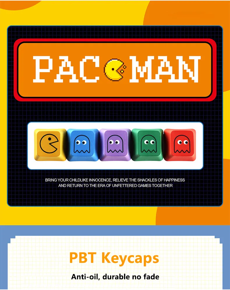 Pac Man Keycaps Artisan Keycaps For Mechanical Keyboard