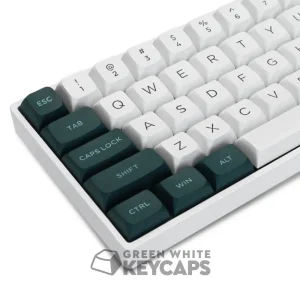 Green White Keycaps